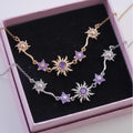 Sweet Copper Gold-plated Purple SUNFLOWER Necklace - Norellé