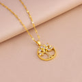 Retro Casual Copper Inlaid Zircon Gold Plated Tree Of Life Pendant - Norellé