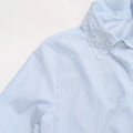 Fashion All-match Hollow Embroidered Stripes Short Shirt - Norellé