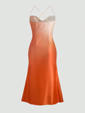 Ombre Floral Print Evening Gown - Norellé