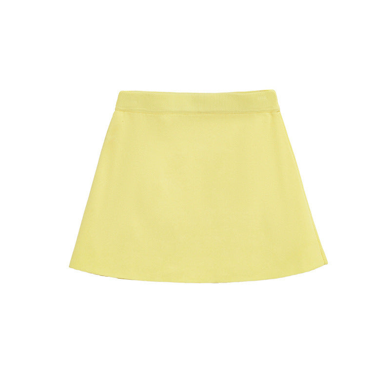 Short-sleeved Knitted Top Mini Skirt Suit - Norellé