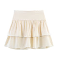 Laminated Decoration Short Skirt - Norellé