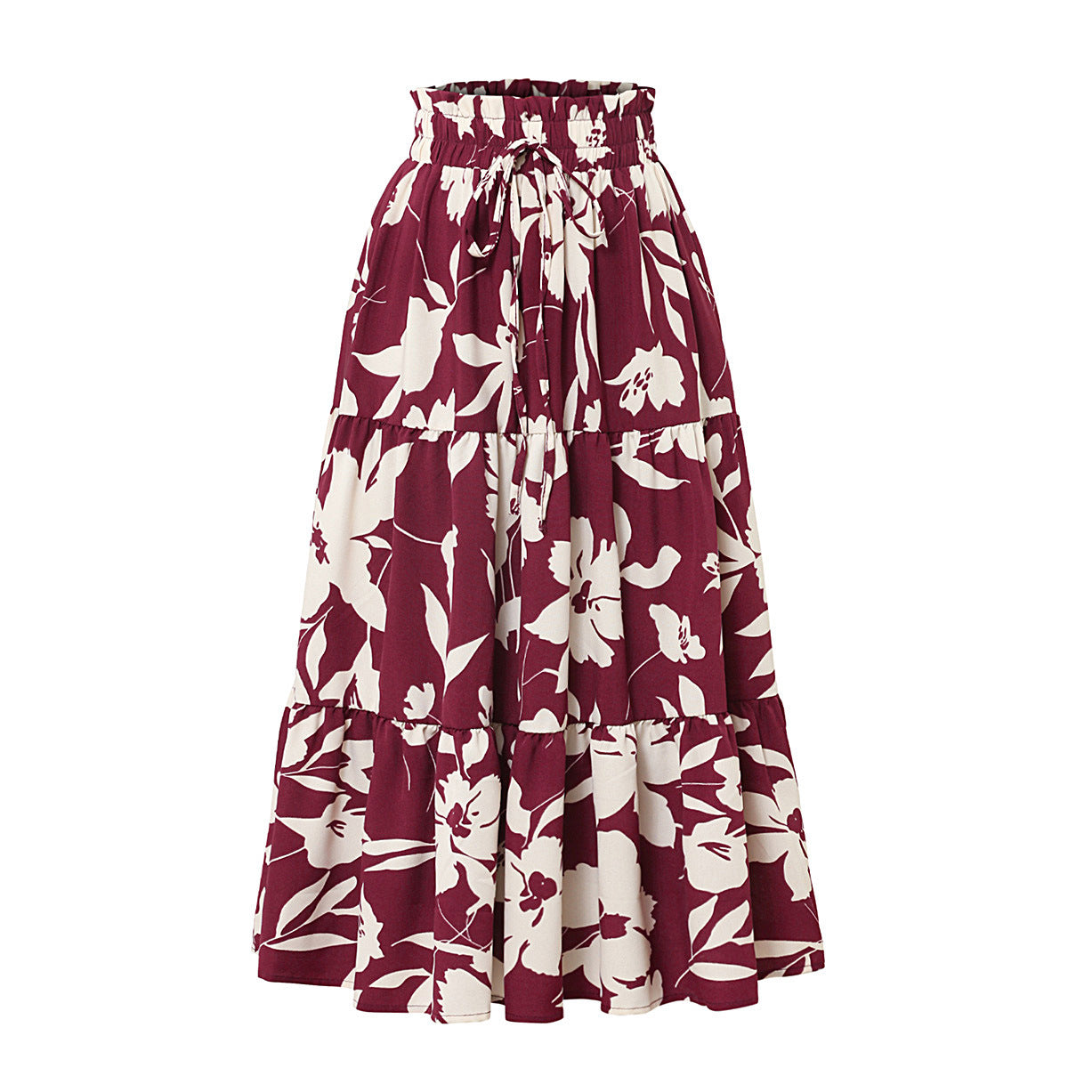Printed A- Line Skirt Pleated Skirt Women - Norellé
