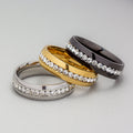 Personalized Fashion Single Row Diamond Ring Stainless Steel - Norellé