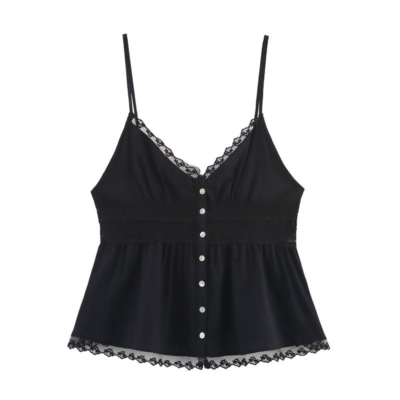 Solid Color Embroidered Lace Top - Norellé