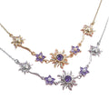 Sweet Copper Gold-plated Purple SUNFLOWER Necklace - Norellé