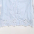 Fashion All-match Hollow Embroidered Stripes Short Shirt - Norellé