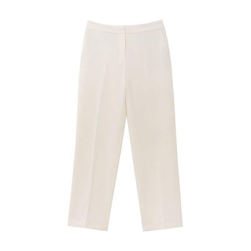 Thin Scarf Lapel Blazer Straight-leg Pants - Norellé