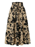Printed A- Line Skirt Pleated Skirt Women - Norellé