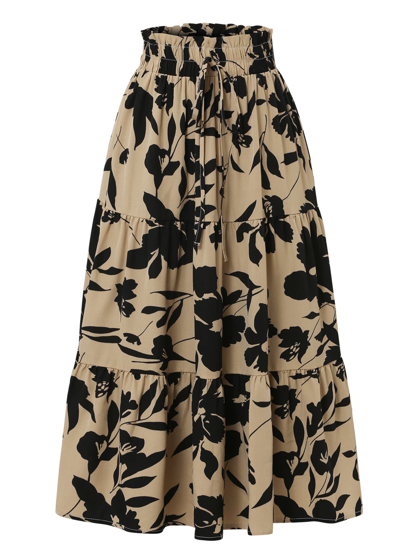 Printed A- Line Skirt Pleated Skirt Women - Norellé