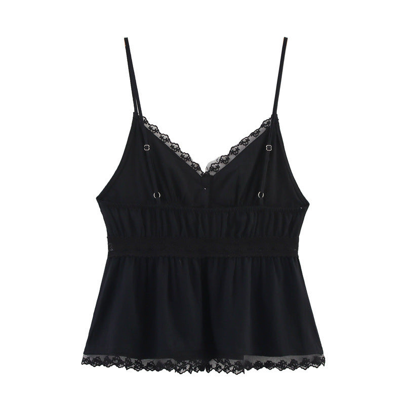 Solid Color Embroidered Lace Top - Norellé