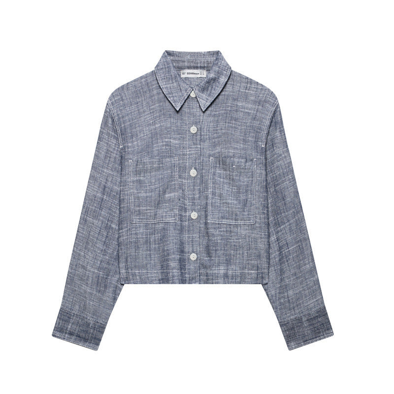 Pocket Decoration Short Shirt Trousers - Norellé