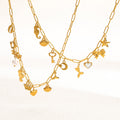 Women's Non-fading Stainless Steel Electroplated 18K Gold Shell Pearl Necklace - Norellé