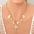 Women's Handmade Stainless Steel 18K Dold Pearl Necklace - Norellé