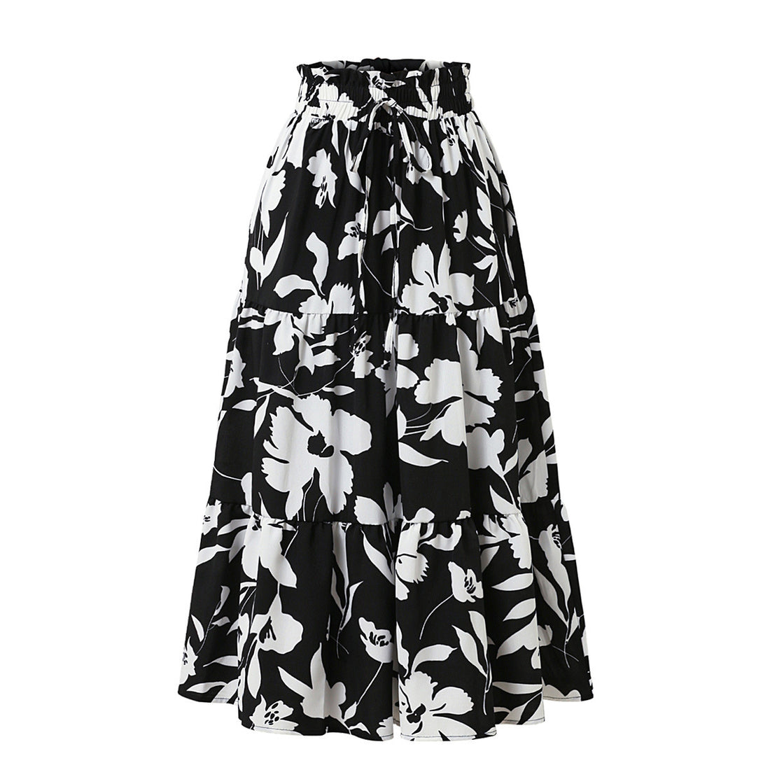 Printed A- Line Skirt Pleated Skirt Women - Norellé