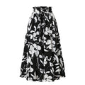 Printed A- Line Skirt Pleated Skirt Women - Norellé