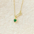 Women's Personalized Pin Pink Heart-shaped Light Luxury Necklace - Norellé