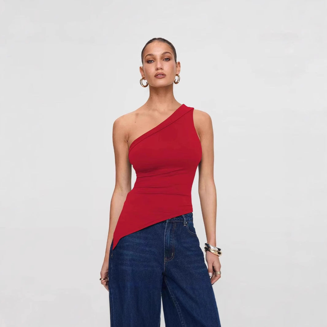 Women's Irregular Slit Design High-grade Top - Norellé