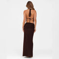 Halter Cut-out Tied Top High Waist Hip Skirt Suit - Norellé
