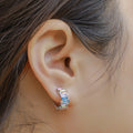 Irregular Color Zirconium Ear Studs - Norellé