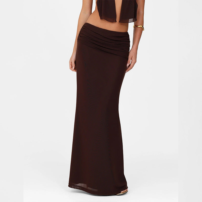 Halter Cut-out Tied Top High Waist Hip Skirt Suit - Norellé