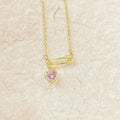 Women's Personalized Pin Pink Heart-shaped Light Luxury Necklace - Norellé