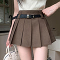 Women's Solid Color Casual High Waist Pleated Skirt - Norellé