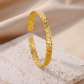 Simple Pleated Pattern Opening Bracelet Women - Norellé
