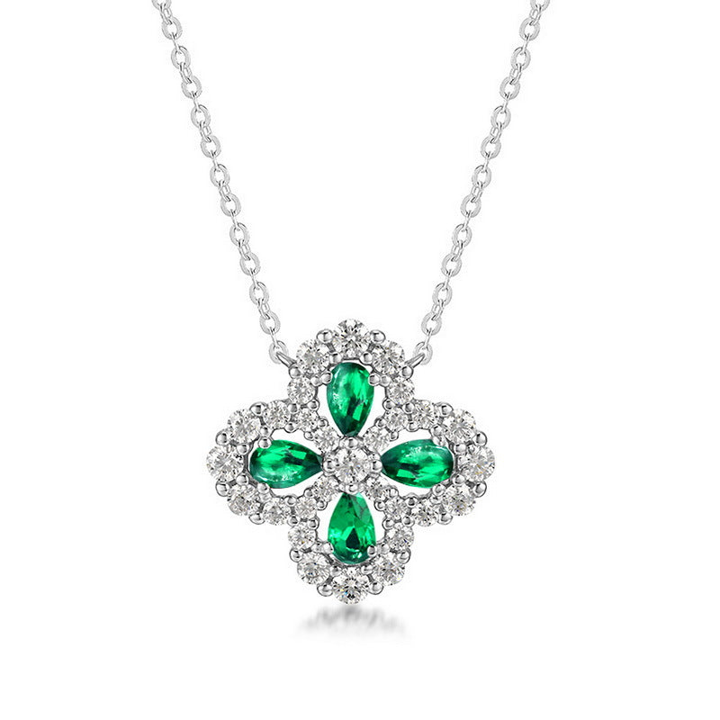 Women's Colored Gems Pendant Clavicle Chain - Norellé