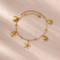 Dolphin Starfish Shell Pendant Ocean Series Anklet - Norellé