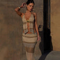 Two-piece Set Halter Wrapped Chest Hollow Out - Norellé