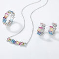 Irregular Color Zirconium Ear Studs - Norellé