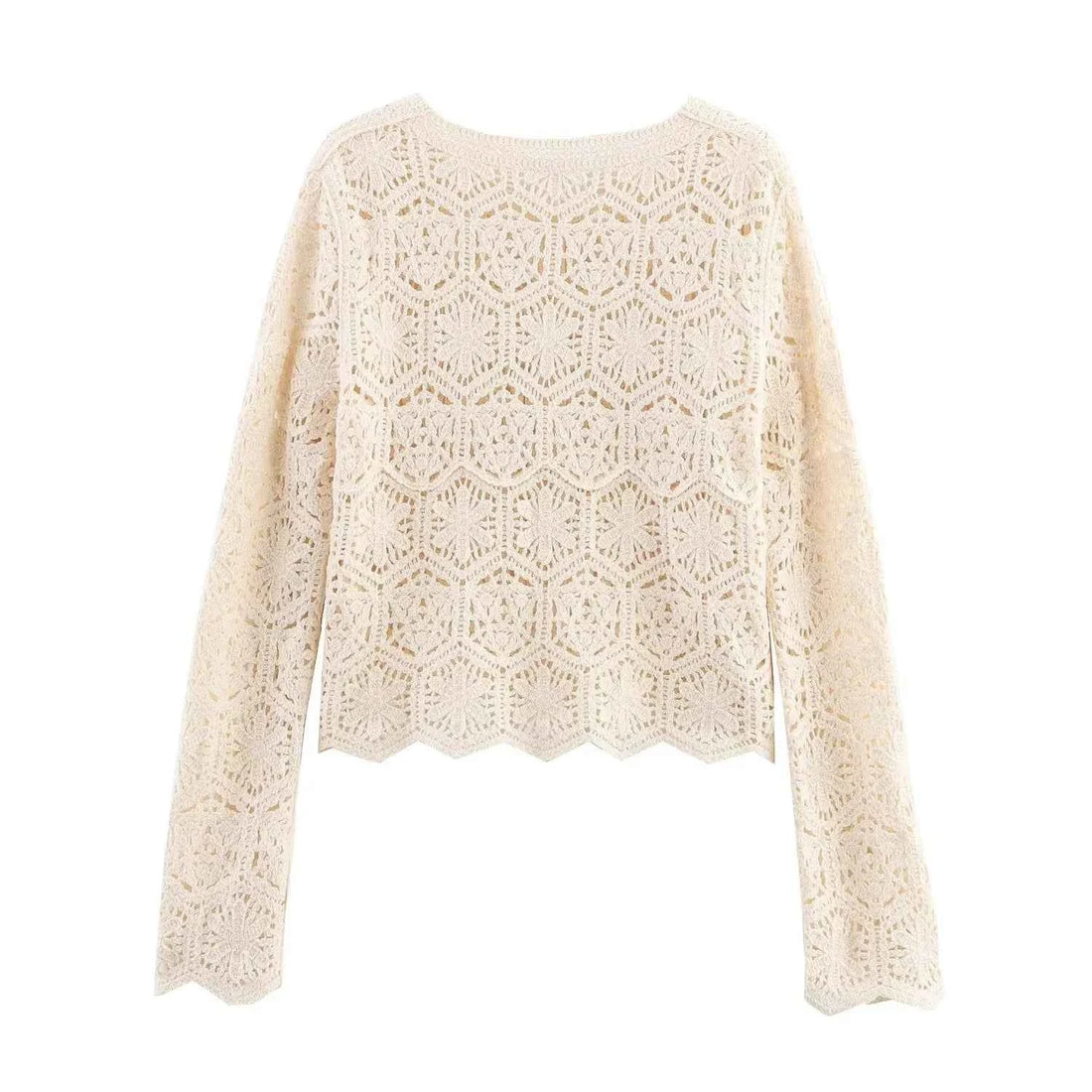 Women's Summer Boho Lace Blouse Cover Top Button Front Cardigan