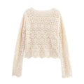 Women's Summer Boho Lace Blouse Cover Top Button Front Cardigan