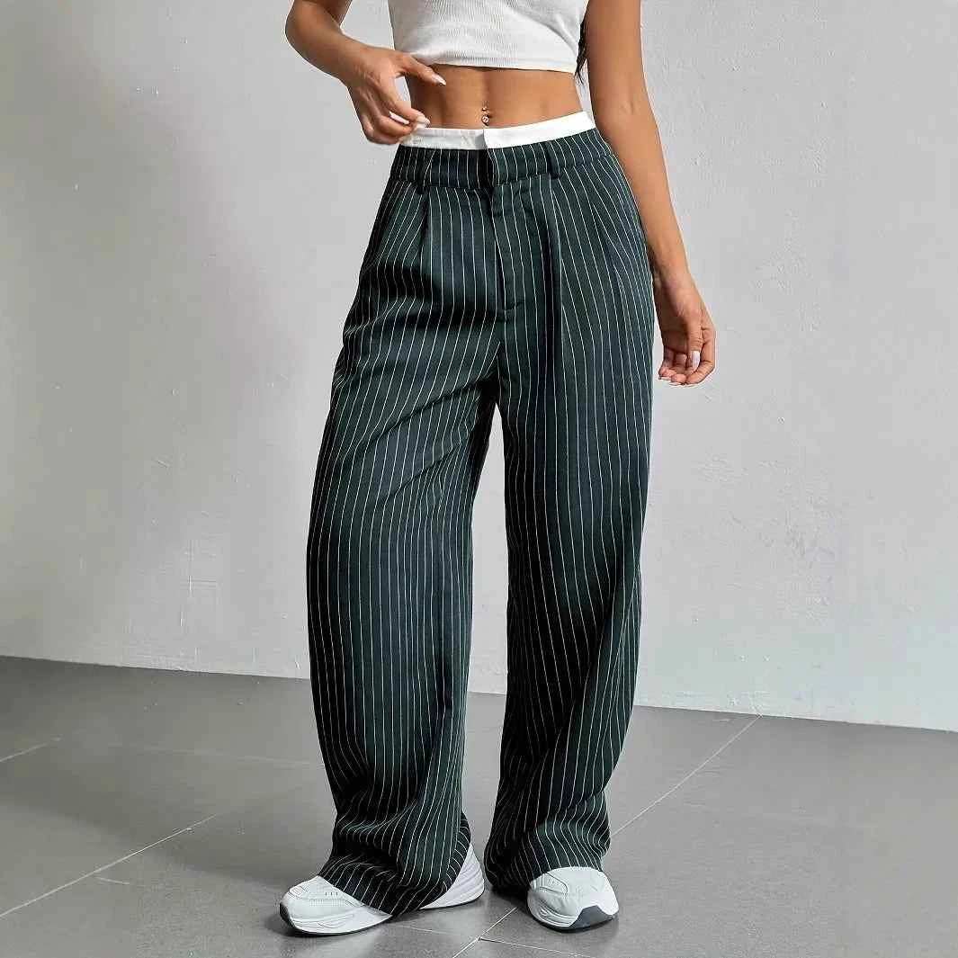 Women's Stripe Straight Pants