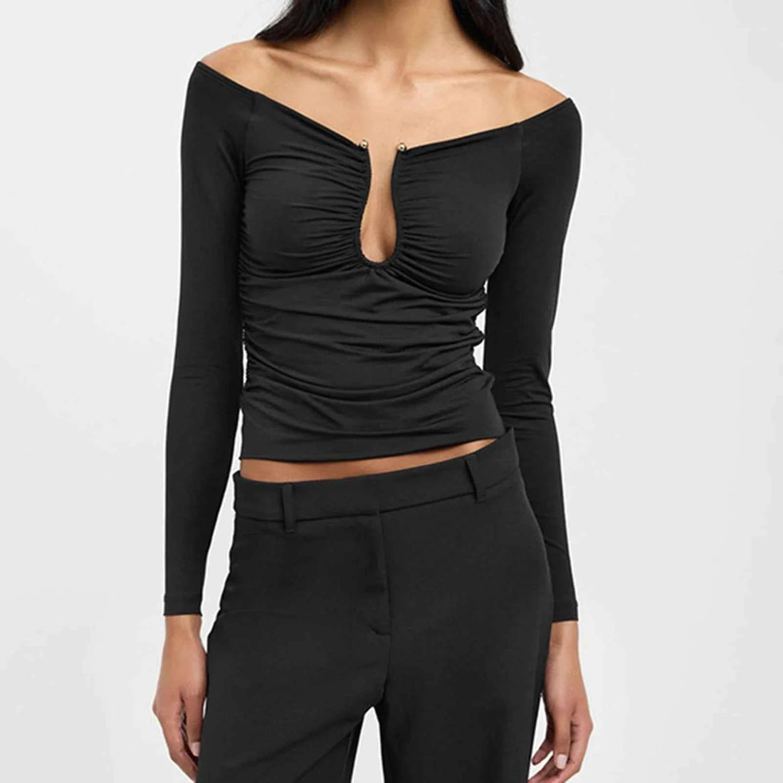 Women's Off Shoulder Crop Top