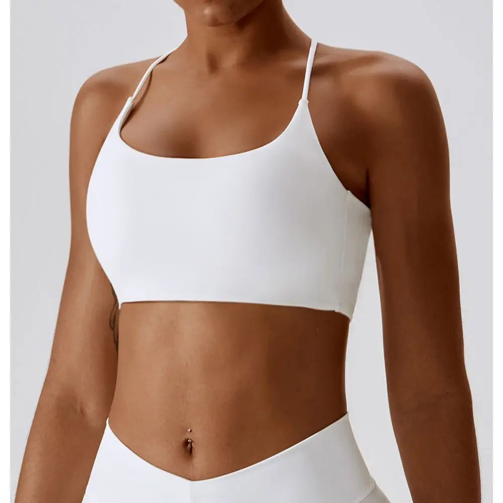 Solid Color U-Shaped Multi-Strap Cross Back Women