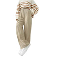 Casual Commuter Women's Trousers Loose Straight Leg Suit Pants