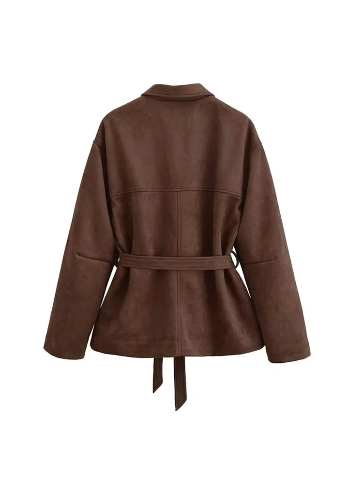 Women's Faux Suede Loose Jacket