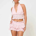 Women 2 Piece Lace Outfit
