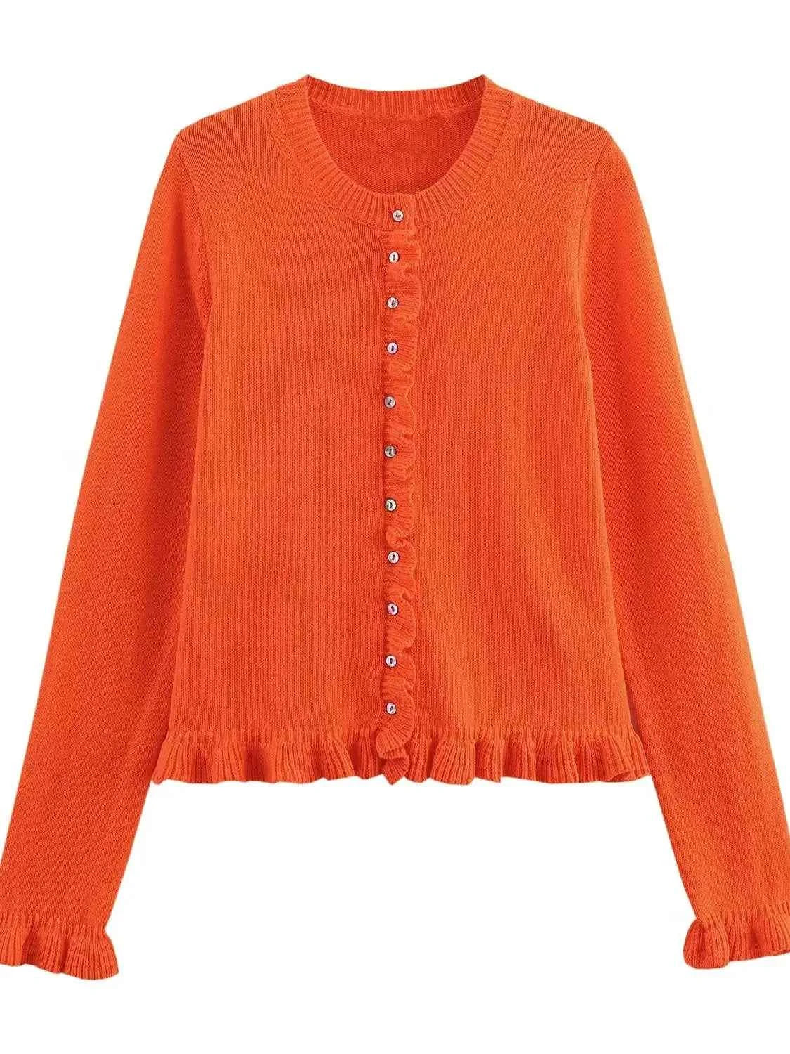 Women's Leisure Comfort Stacked Decoration Knitted Cardigan