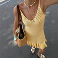 Hollow Knitted Mini Dress For Women - Norellé