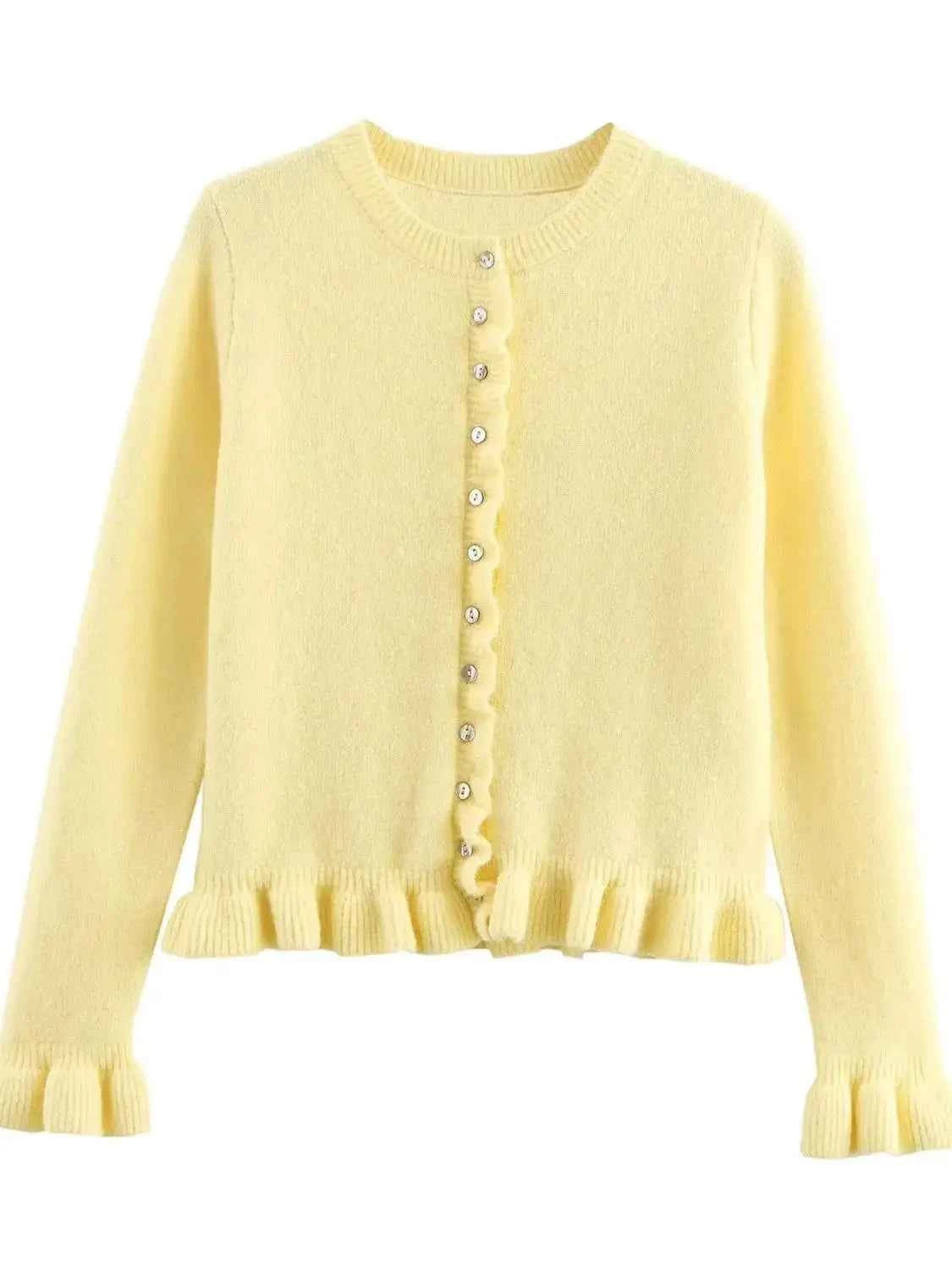 Women's Leisure Comfort Stacked Decoration Knitted Cardigan