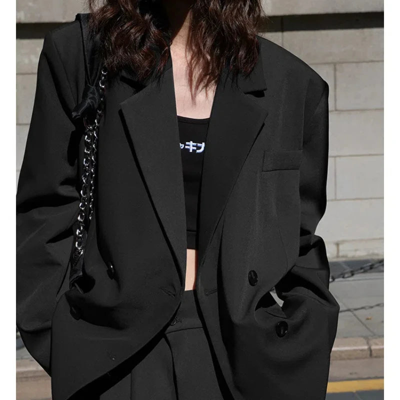 Women's Button Pocket Fashion Solid Color Minimalist Casual Long Sleeve Blazers