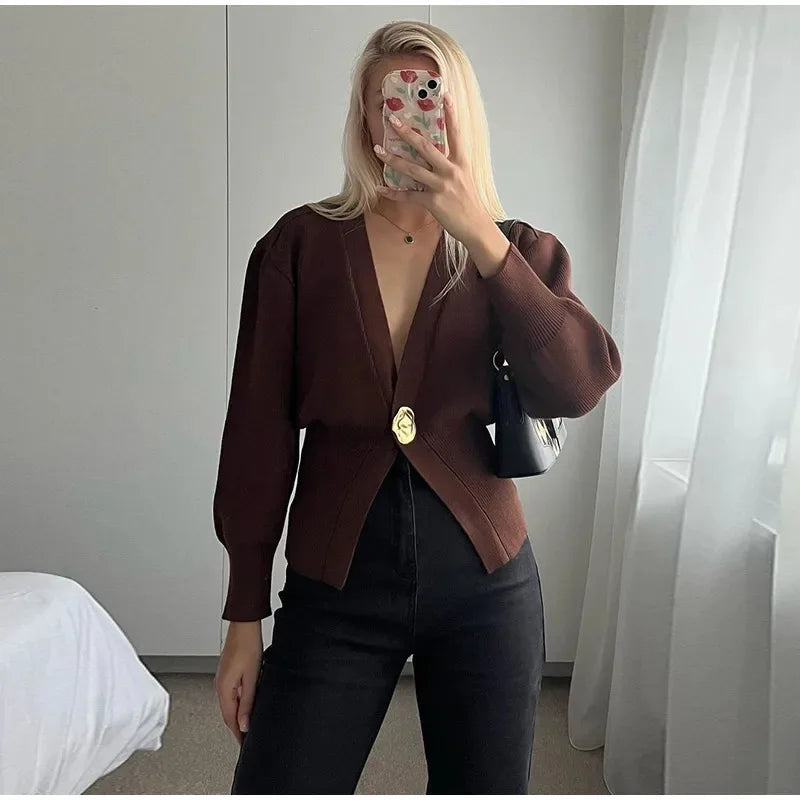 Women's Fashion Button Knitted Cardigan