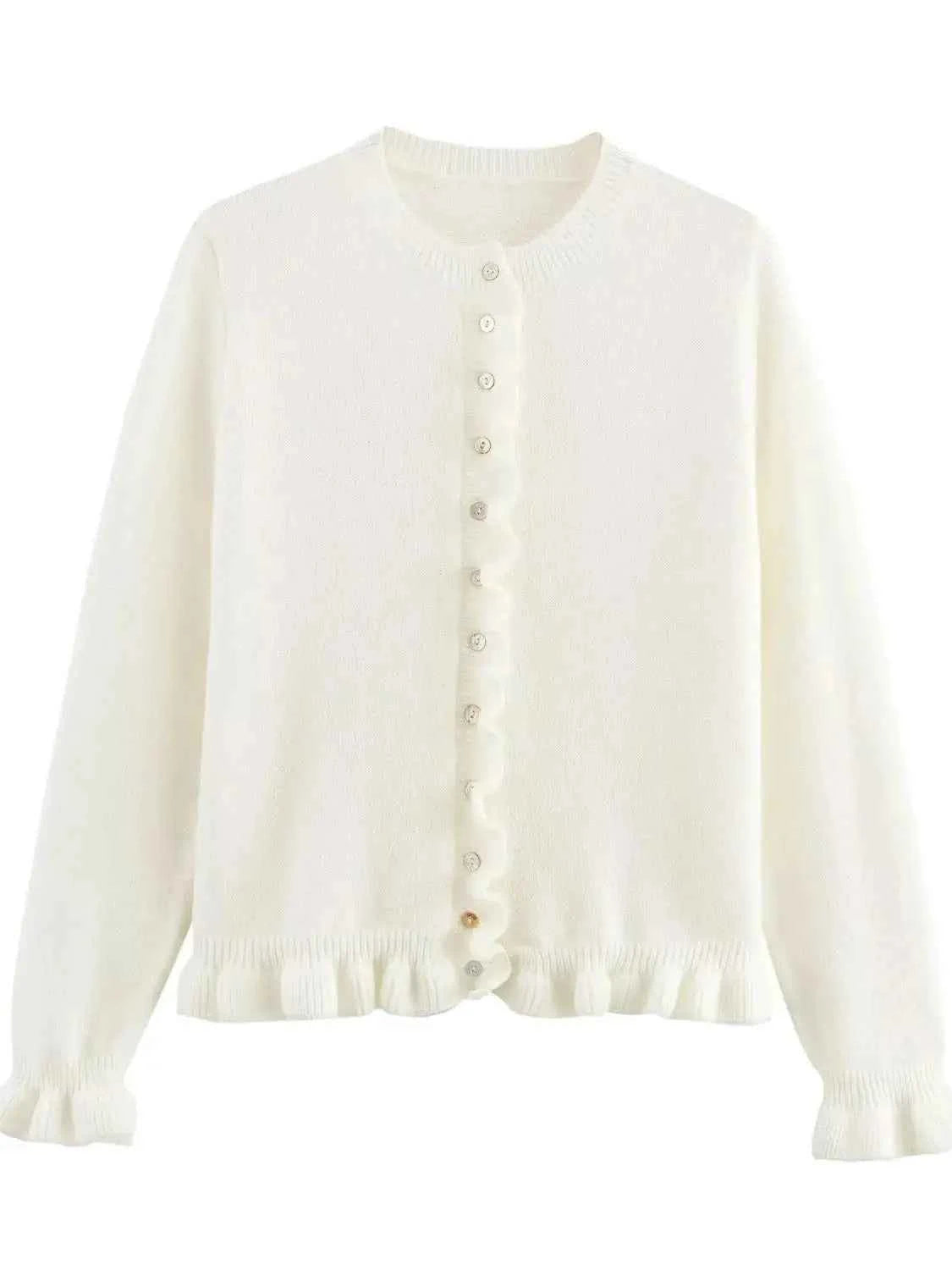 Women's Leisure Comfort Stacked Decoration Knitted Cardigan