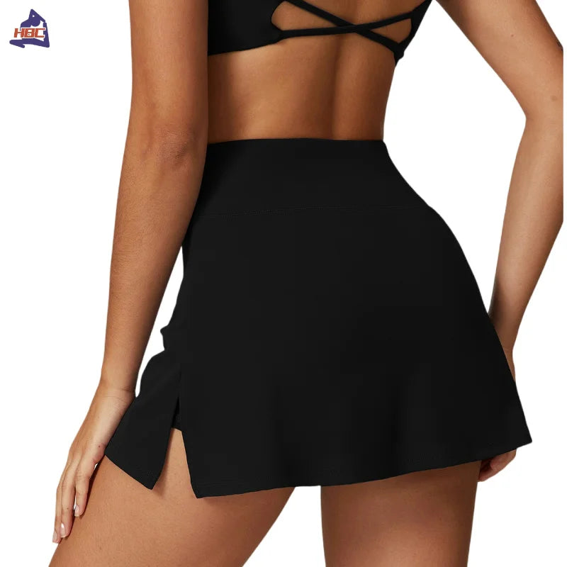 Sports Skirt With Shorts Nylon Gym Running