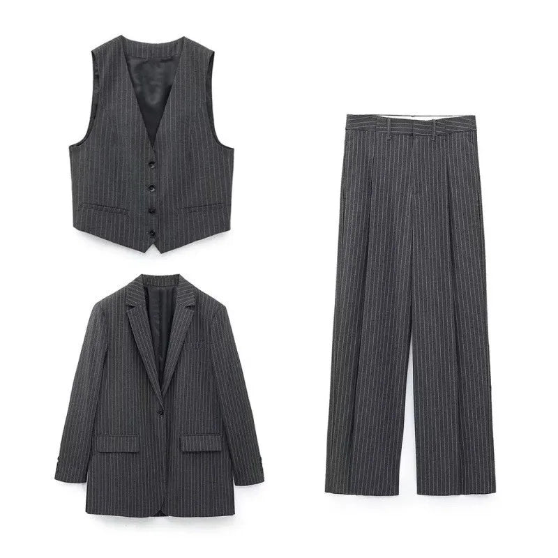 Stripe Blazer Coat Women