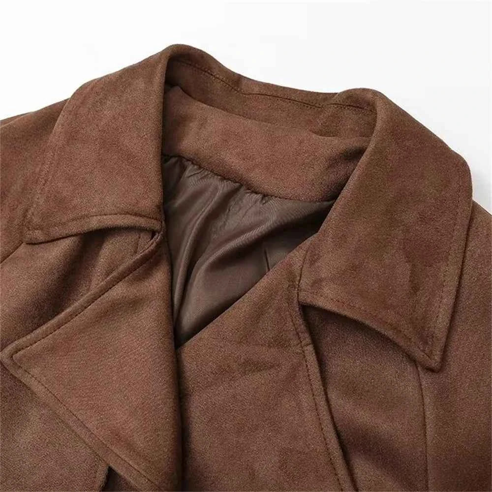 Women's Retro Long Sleeve Windbreaker Coat