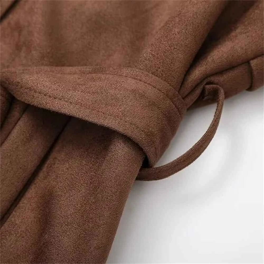Women's Retro Long Sleeve Windbreaker Coat